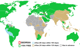 Visas and visa exemptions in Georgia (the country)