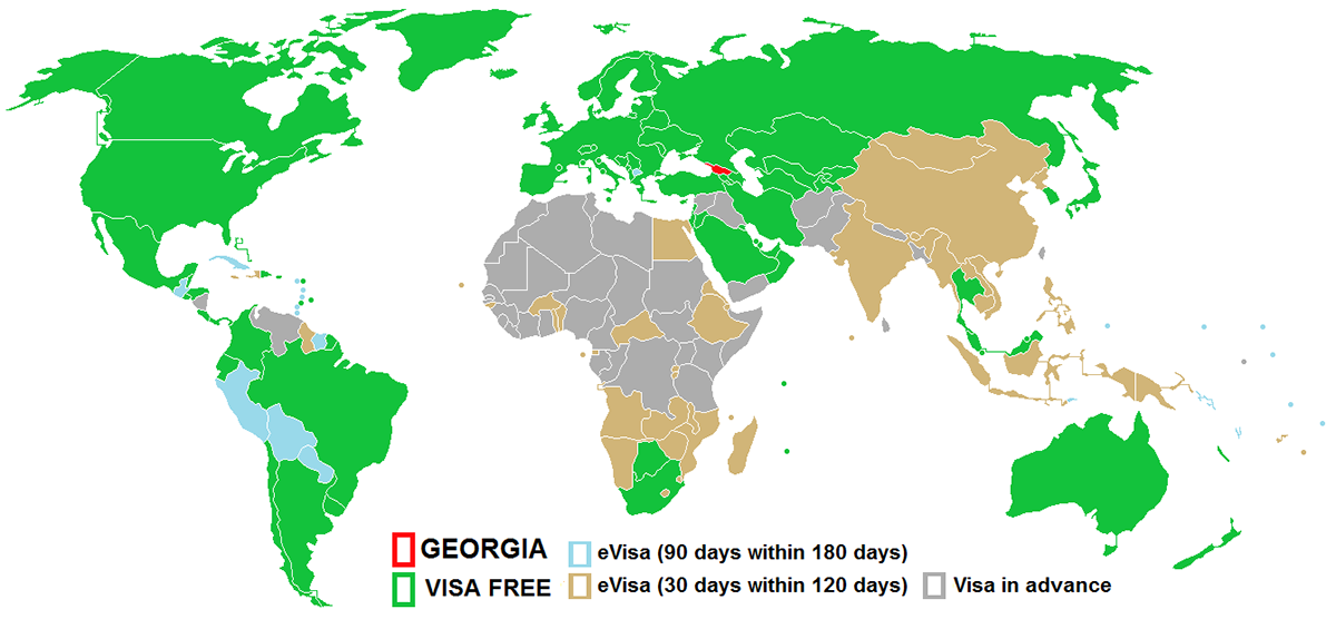 You are currently viewing Visas and visa exemptions in Georgia (the country)