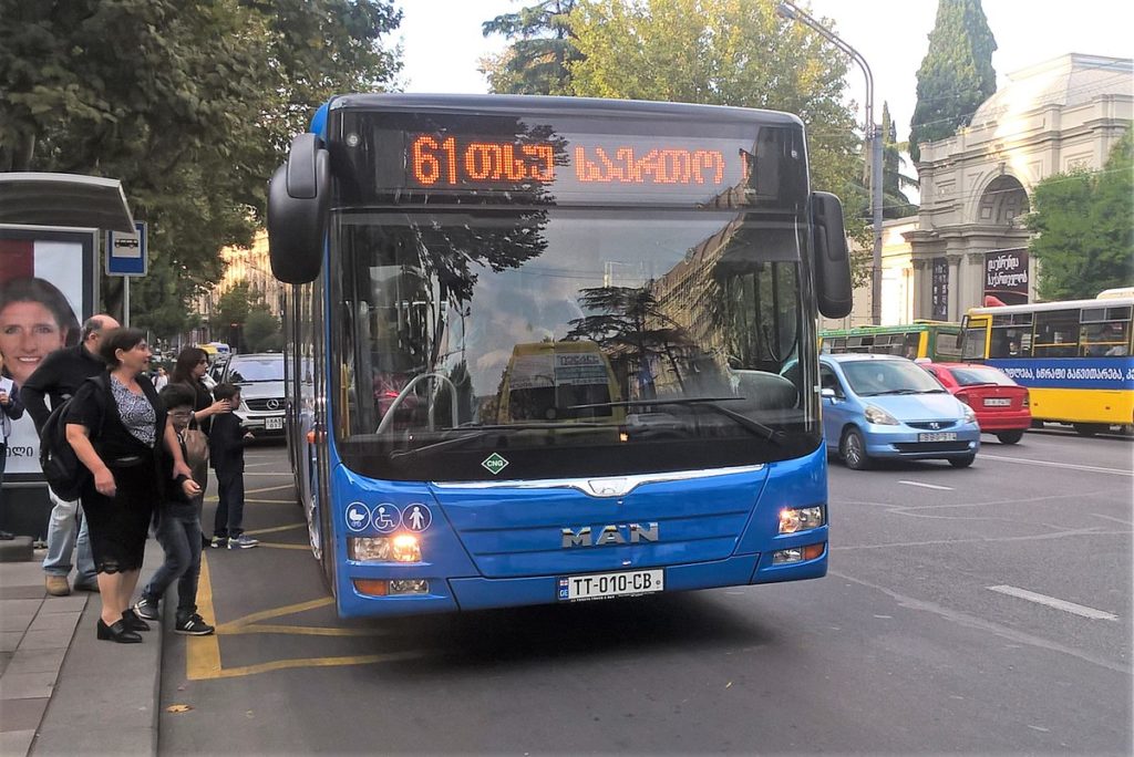 A bus in Tbilisi